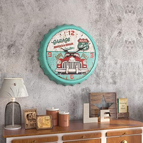Menterry Bottle Cap Design Iron Retro Wall Clock - Image 6