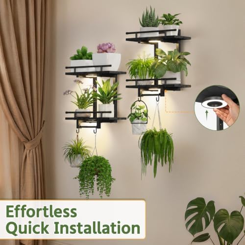 LASZOLA Floating Plant Shelves Holder Wall Indoor - Image 6