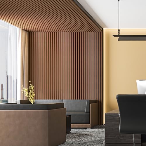 Art3d Acoustic Wood Slat Panels 94.5"x24", Walnut Brown - Image 7