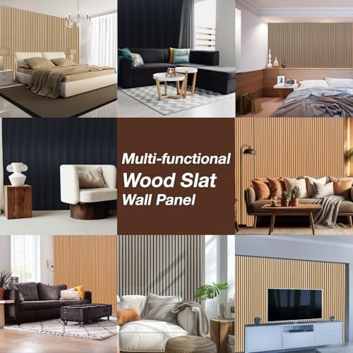 Yuzzy Wood Panels for Wall, Wood Slat Acoustic Panels, Sound Absorbing Wall - Image 6