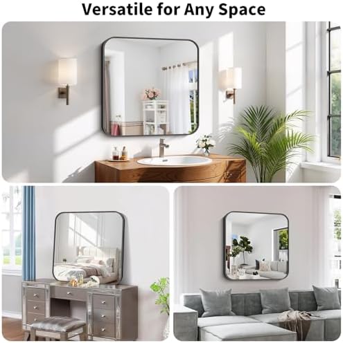 Koonmi Bathroom Wall Mirror, 30x30 Inch Large Vanity Mirror - Image 6
