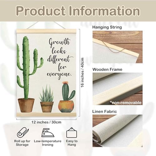 TLESKE Mental Health Cactus Poster Hanger Frame, Motivational Inspirational - Image 7