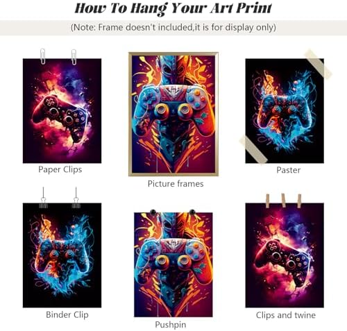 Pouydmi Gaming Wall Art Boys Room Canvas Wall Decor Video Game Wall Art Cool - Image 7