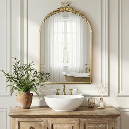 Gold Baroque Vintage Mirror for Vanity 24x35.5Inch Gold Antique - Image 7