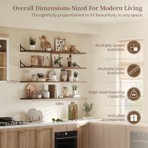 48inch Floatinchg Shelves 4-Pack, 12inch Deep - Image 7