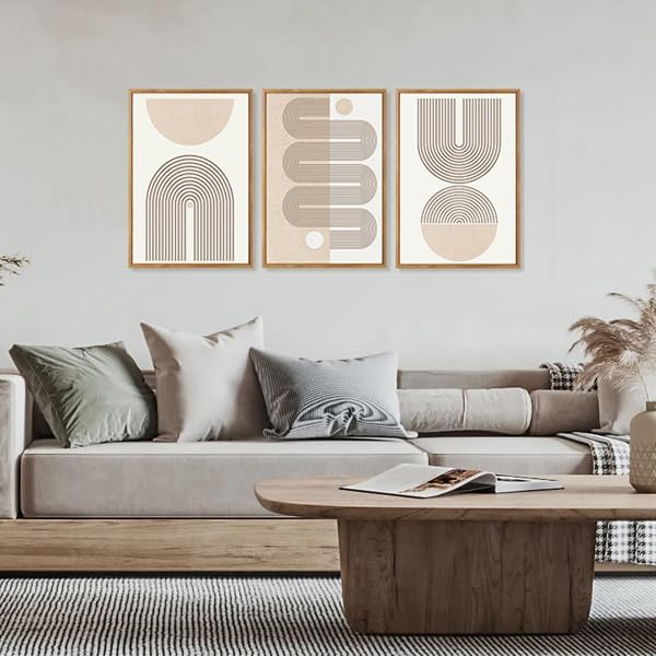 CHDITB Boho Framed Canvas Wall Art Set, Mid-Century Modern Wall Painting - Image 6