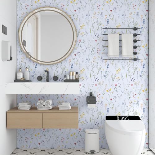 ILHIIOR Colorful Floral Peel and Stick Wallpaper Boho 17.5 x787 Inches - Image 6