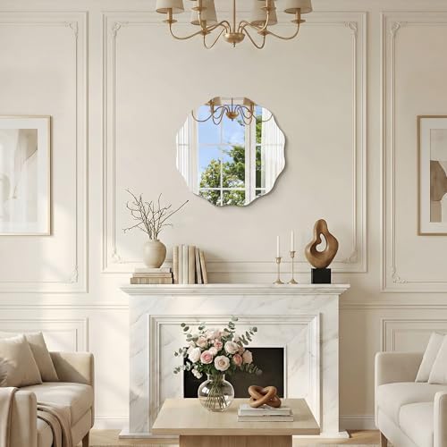 CILIBER Wavy Mirror for Wall, 3mm Tempered Glass Decorative Bathroom Vanity - Image 6