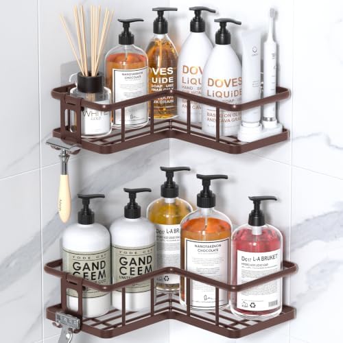 YASONIC Corner Shower Caddy Adhesive, 100% Rustproof Shower Organizer, No Drill by YASONIC
