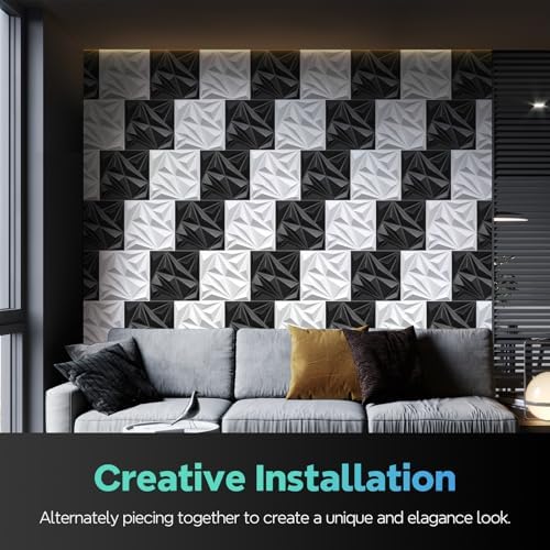 STICKGOO 3D Wall Panels Diamond, 33 Pack - Image 6