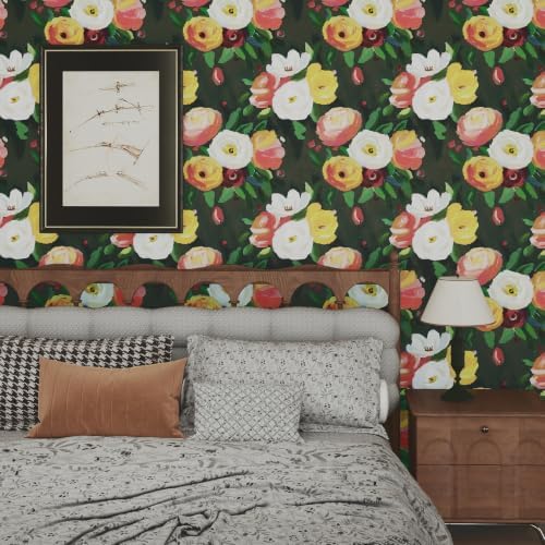 17.7" x 118" Boho Floral Peel and Stick Wallpaper Vintage Flower Contact Paper - Image 7