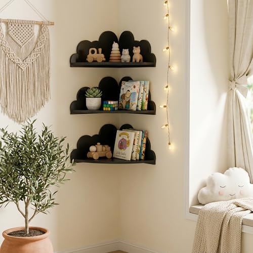 Black Cloud Floating Corner Shelves - Image 7