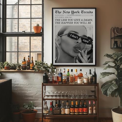 Trendy Black and White Newspaper Wall Art 8x12 in Black Framed Vintage Magazine - Image 7