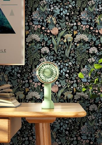 Toduso Peel and Stick Wallpaper Vintage Wall Paper Black Floral Contact Paper - Image 6