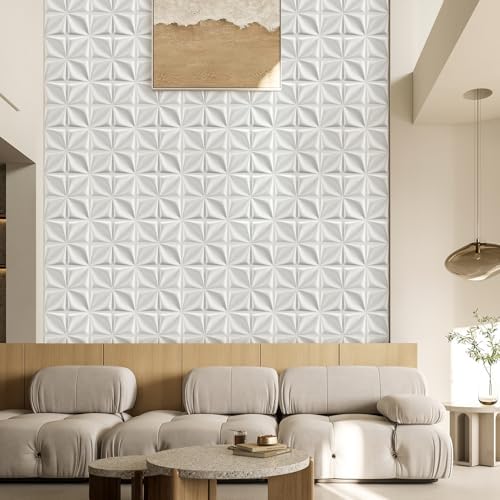 Heikki 30 Pack 3D Wall Panel for Interior Wall Décor, PVC Flower Textured Wall - Image 6