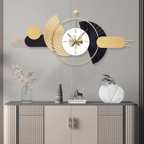 39x18 Inch Modern Decorative Wall Clock Battery Operated, Unique Silent - Image 6