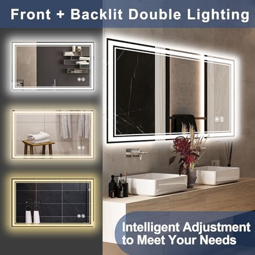 48“ x 28 Bathroom Mirror, LED Mirror - Image 6
