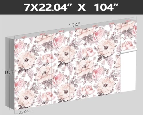 XMPMBM-Pink Flower backsplash Large Decorative Wallpaper Peony Floral Bedroom - Image 4