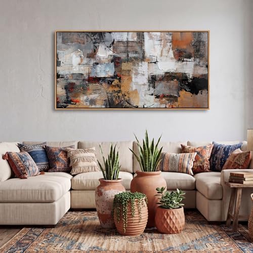 Pogusmavi Abstract Canvas Wall Art, Modern Minimalist Painting, Framed Wall Art - Image 6
