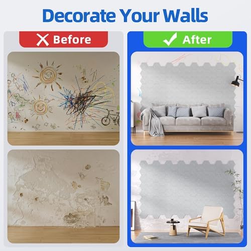 20 Pack Acoustic Panels with Self Adhesive, Soundproof Wall Panels, Hexagon - Image 7