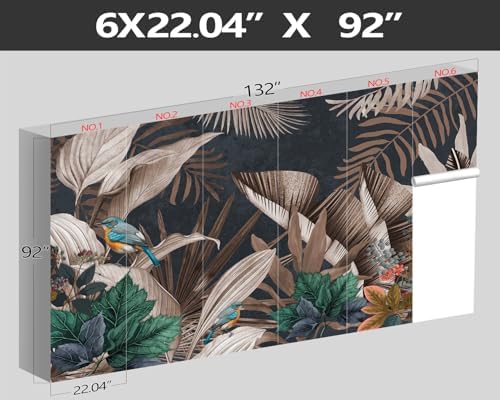 XMPMBM-Tropical Rainforest Plant Banana Leaf Fabric Wallpaper Botanical Leaf - Image 4
