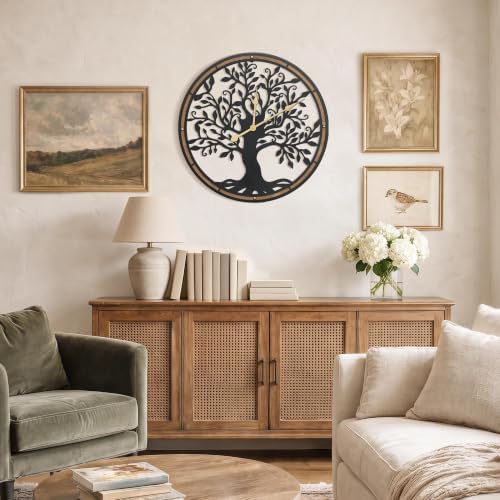 Micasso Large Wall Clocks Decorative: 27 Inch Tree of Life Battery Operated - Image 6