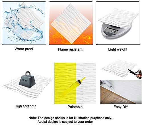 Art3d Decorative 3D Wall Panels 19.7" x 19.7", Wall Panels - Image 6