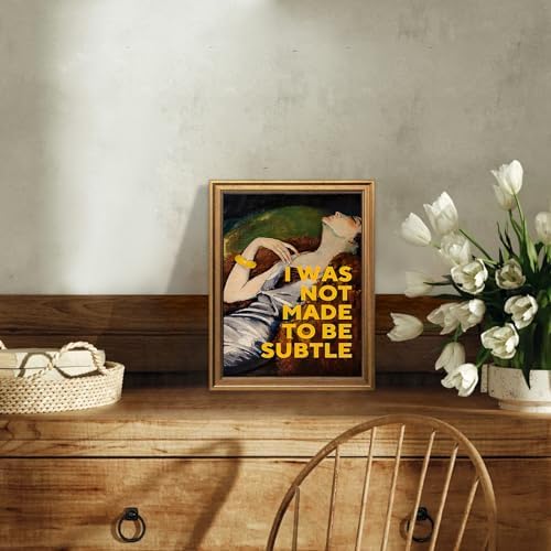 KBKBART Gold Framed Vintage Wall Art Classical Feminist Poster 8x10inch - Image 6