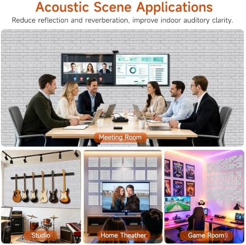 TO-TH Acoustic Panels Peel and Stick Decor Wall Panel 12 Pack - Image 7