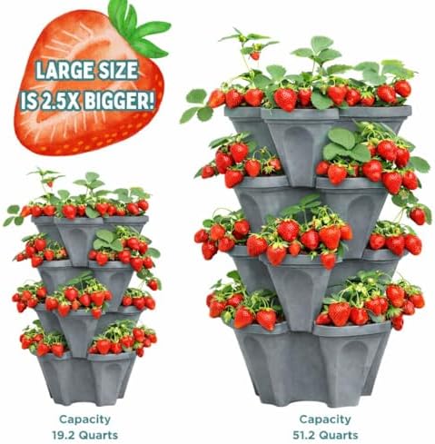 Vertical Garden Planter 4 Tier Stackable System 16 Plants, Space Saving Herb - Image 5