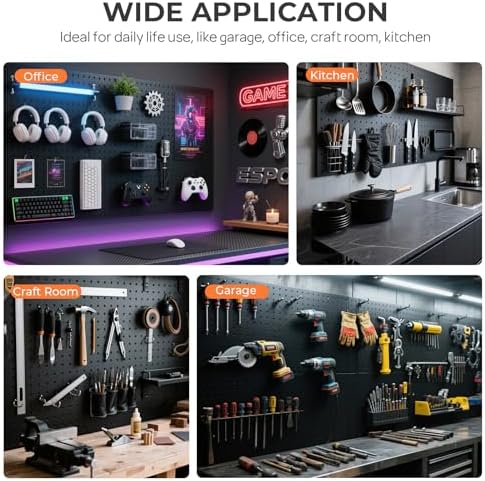 INCLY 90PCS Pegboard Wall Organizer Kit - Image 7