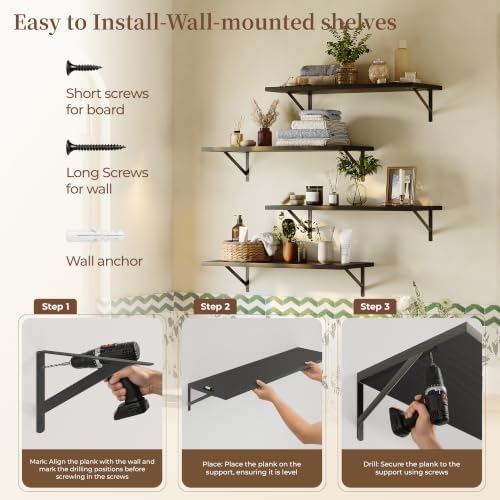 24inch Floatinchg Shelves 4-Pack, 12inch Deep - Image 7