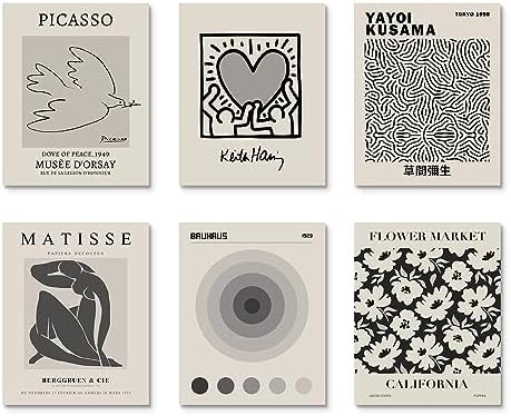 Habseligkeit Gray Master Wall Art Prints, Abstract Matisse Wall Art Exhibition - Image 6