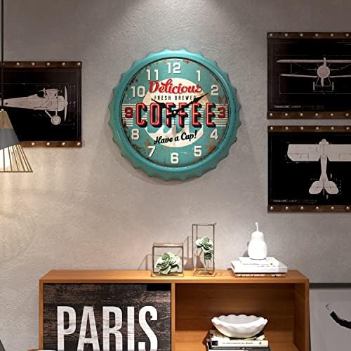 Menterry Bottle Cap Design Iron Retro Wall Clock - Image 6