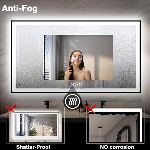 EchosLife 72x40 Large LED Bathroom Mirror - Image 6