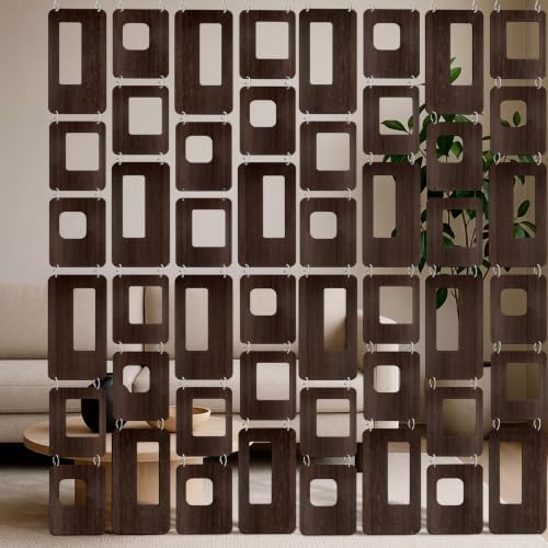 Thyle 8 Strings Mid Century Modern Room Divider Brown Hanging Decorative Screen - Image 6