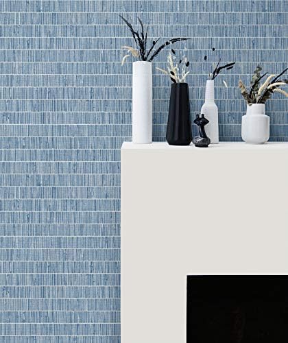 Blue Grass Band Embossed Vinyl Unpasted Wallpaper - Image 2