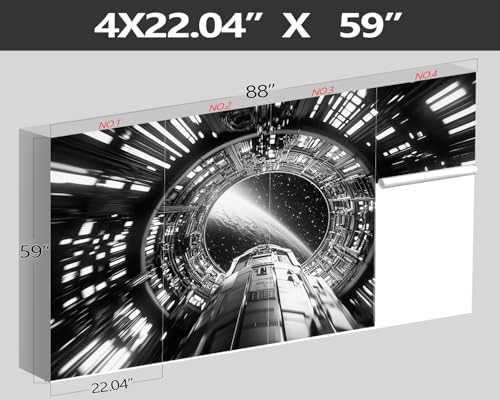XMPMBM-Capsule Space backsplash Large Decorative Wallpaper Starship Nursery - Image 4