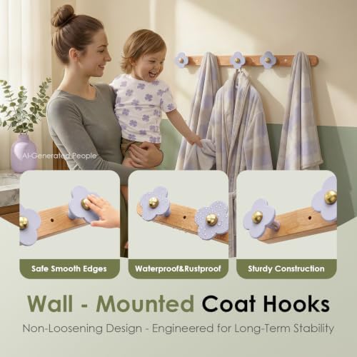 Tindbea Upgreded Heavy Duty Coat Rack Wall Mount - Image 7