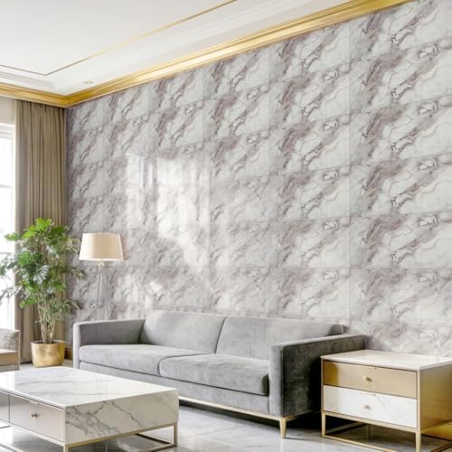 100pcs Thick Marble Peel and Stick Wall Panels 23.6"x11.8" Waterproof - Image 7