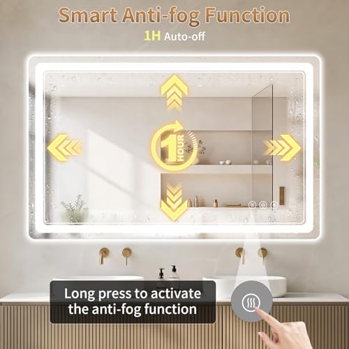 BEAUTYPEAK 28"x36" LED Bathroom Mirror - Image 6