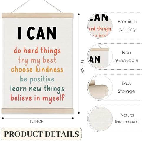 Koesus Inspirational Classroom Wall Art Poster Hanger Frame 12x16 Inch Set of 3 - Image 6