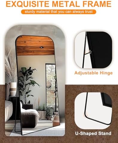 Delma 56"x25" Black Metal Framed Bathroom Mirror - Image 6