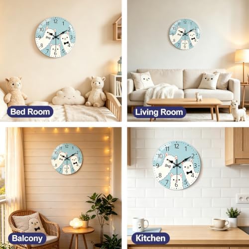 peacoblue Alpaca Wall Clocks Battery Operated - Image 6