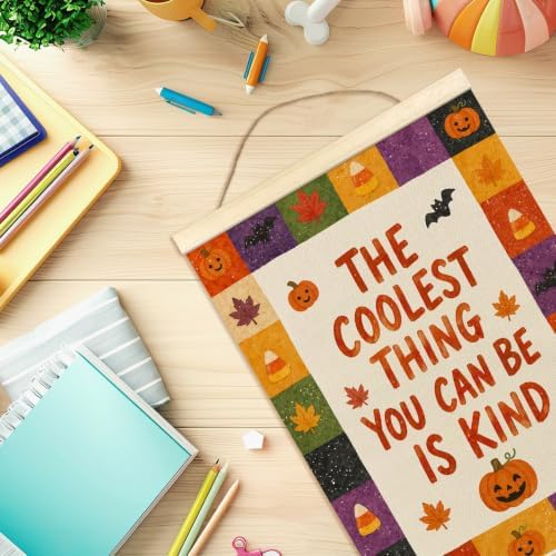 madalo Fall Halloween Kids Room Wall Art Poster Hanger Frame 12x16 Inch - Image 7