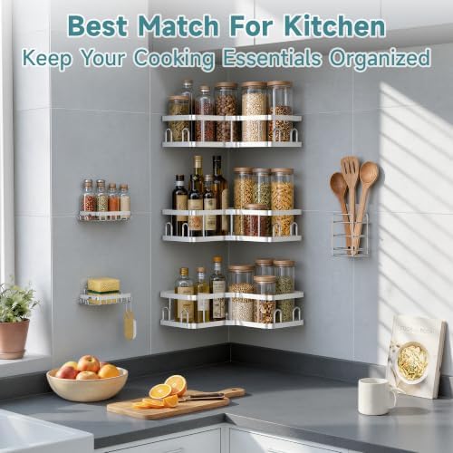 Veken Large Capacity Corner Shower Caddy 6-Pack, Advanced Rustproof Design - Image 6