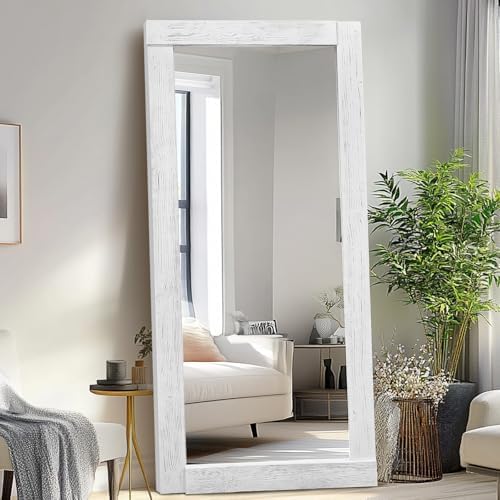 71x32in Full Length Mirror, Solid Wood Convex Frame - Image 7