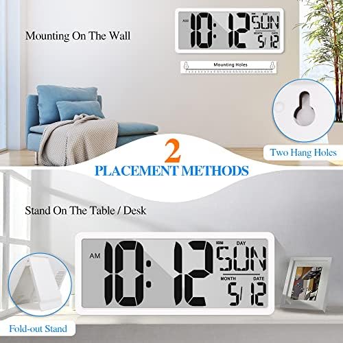 Large Digital Wall Clock 15.1 Inch Alarm Clock - Image 6