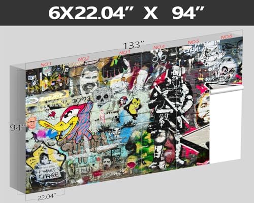 XMPMBM-Graffiti Art backsplash Large Decorative Wallpaper Bedroom Bathroom - Image 4