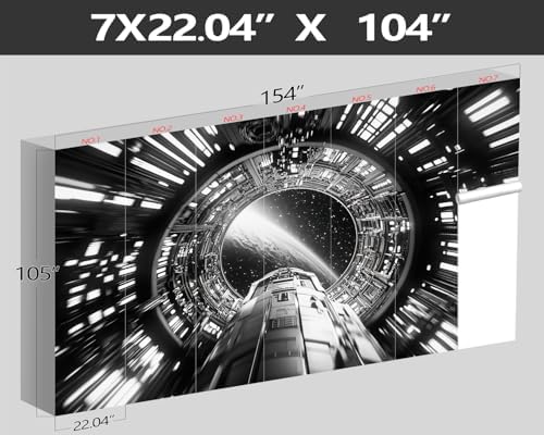 XMPMBM-Capsule Space backsplash Large Decorative Wallpaper Starship Nursery - Image 4